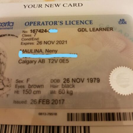 Alberta Driving License and ID Card