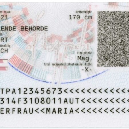 Austrian ID card back