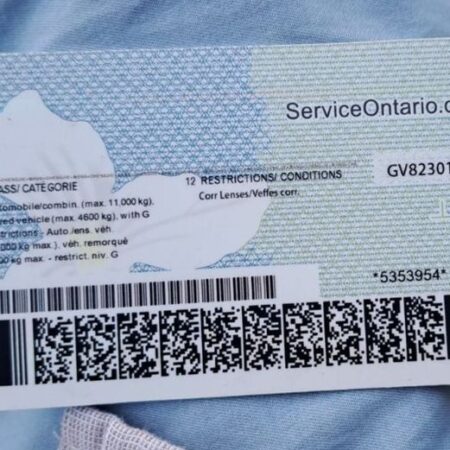 Canada Driver's License back