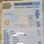 Canadian Birth Certificate