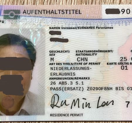 Germany Resident Permit card