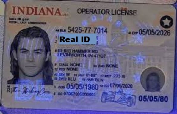 Indiana Driver's License ID Card 002