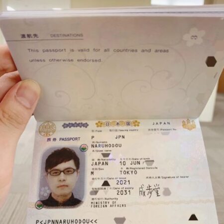 Fake Japan passport