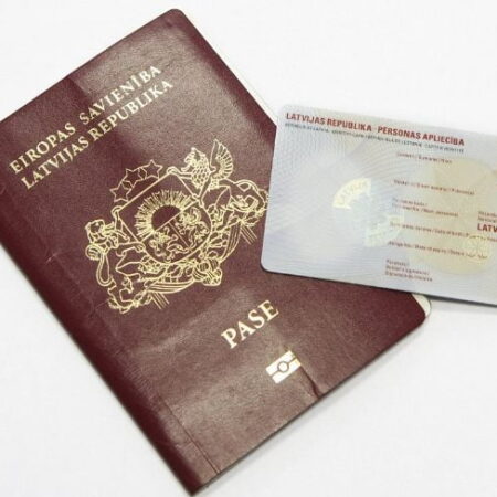 Fake Latvian passport