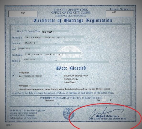 Marriage Certificate Online