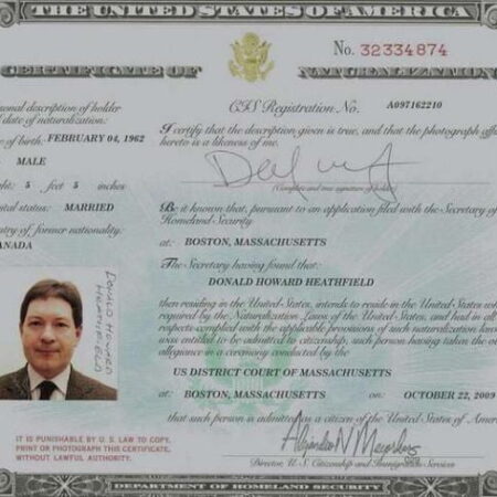 Naturalization Certificate