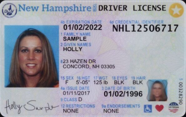 New Hampshire Driver's License ID Card