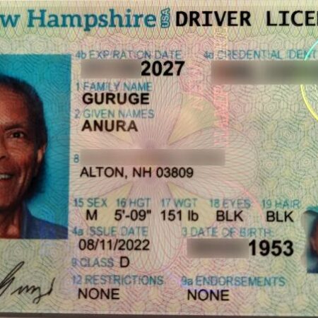 New Hampshire Driver's License and ID Card