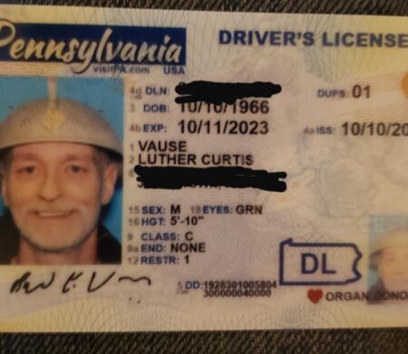 Pennsylvania Driver's License ID Card