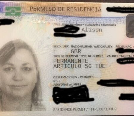 Spanish Residence Permit Card Spain