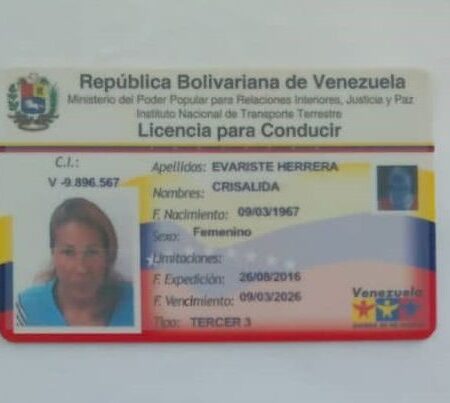 Venezuela Driver's Licence